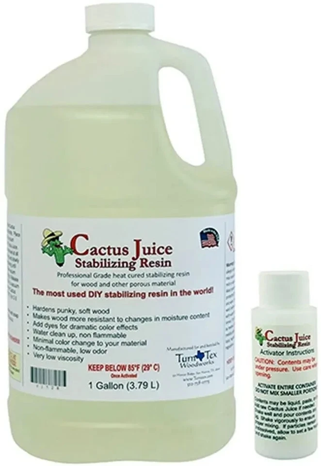 Cactus Juice Stabilizing Resin by TurnTex - 1 Gallon FREE SHIPPING in USA