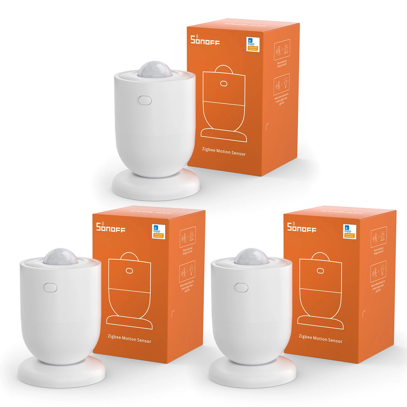 SONOFF SNZB-03P Zigbee Motion Detector Sensor 1-3 Packs,110° Smart Home Security
