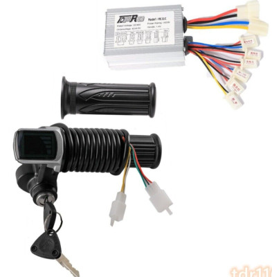 48V 1000W Motor Brushed Speed Controller &Throttle Twist Grips E-Bike Scooter