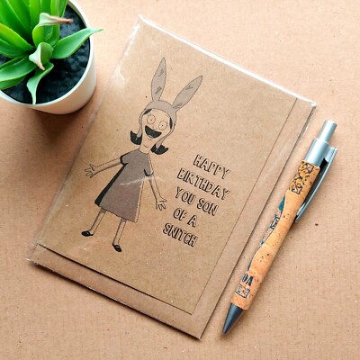 Lustige Bobs Burger Geburtstagskarte - Louise Belcher Sohn eines Spitzels
