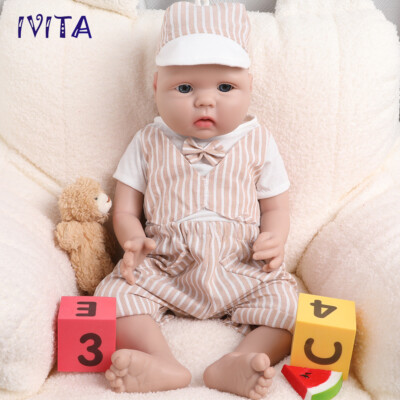 20'' Reborn Baby Boy Newborn Doll Full Body Silicone Lifelike Infant Kids Toys