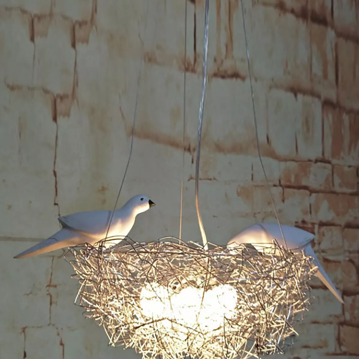 Modern LED Ceiling Light Bird s Nest Art Pendant Lamp Chandelier