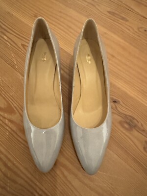 Lloyd Damen Schuhe Pumps Gr. 37, Lackleder, Grau, Top Zustand