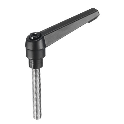 Clamping Lever Adjustable Handle M8 x 50mm 304 Stainless Steel Threaded Stud
