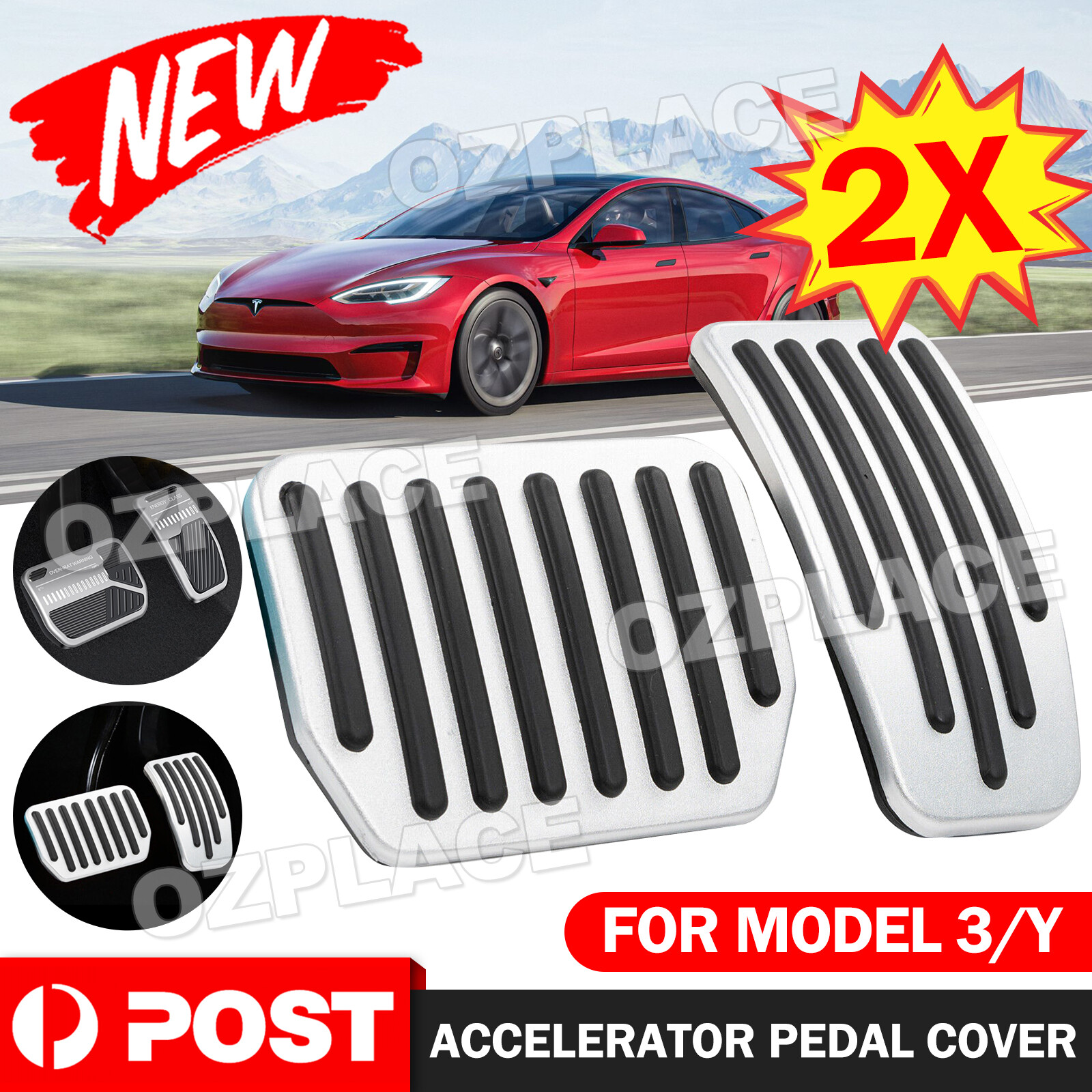 For Tesla Model 3 Y 2016-2025 Foot Rest Pedal Pads Non-Slip Cover Accessories