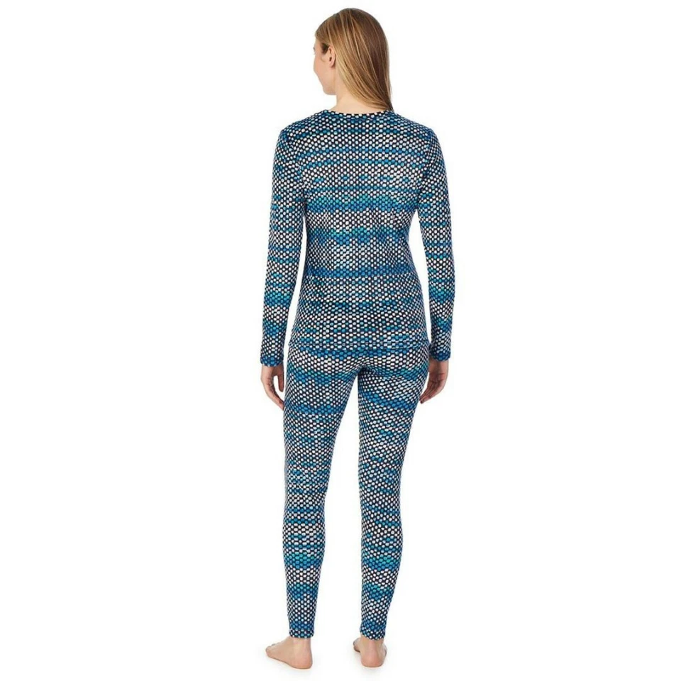 Cuddl Duds Womens Blue Velour Winter Loungewear Pajama 2 Pc Sets Sz S New - Image 3 of 4