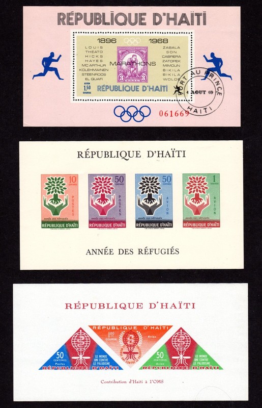 HAITI Lot of 3 S/S - SC#616P MH,  C152a MNH, & C190a MNH