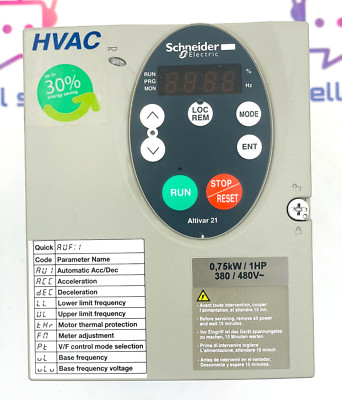 SCHNEIDER ELECTRIC ATV21H075N4 Variable Speed Drive 0,75KW