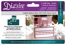 CRAFTERS COMPANION - DIE'SIRE - Edge'ables Festive Stocking - CHRISTMAS NEW