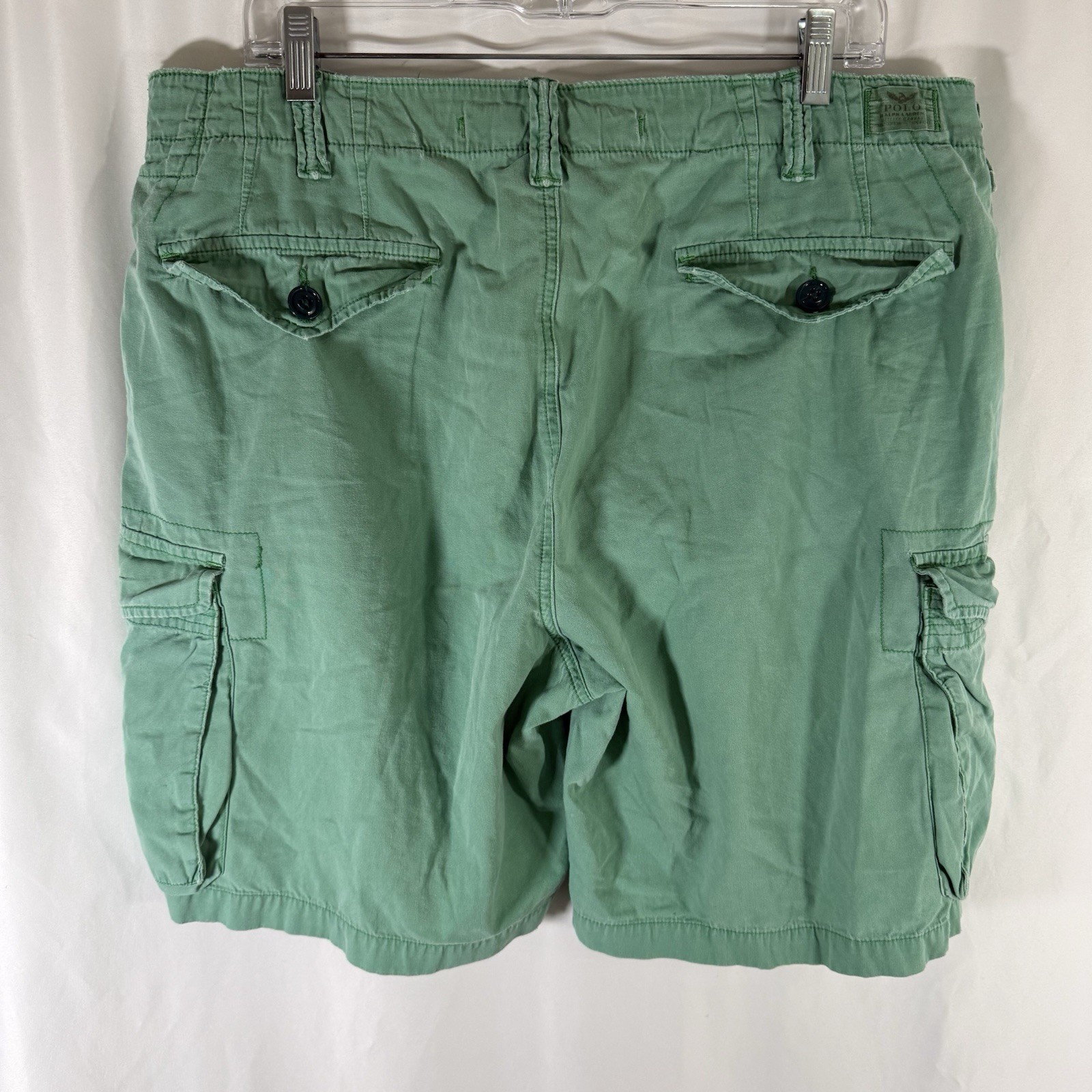 Polo Ralph Lauren Cargo Shorts Women's 38 Green Relaxed Fit 100% Cotton 8.5" In thumbnail 13