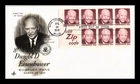 DR JIM STAMPS US COVER DWIGHT D EISENHOWER 8C BOOKLET PANE FDC ARTCRAFT