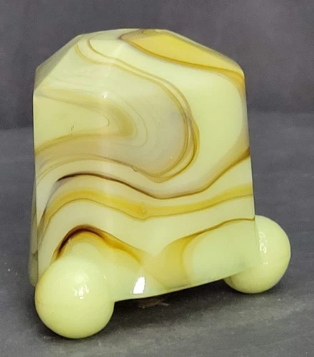 Vintage Akro Agate Uranium Slag Glass Cigar Electric Lighter Cover No Element