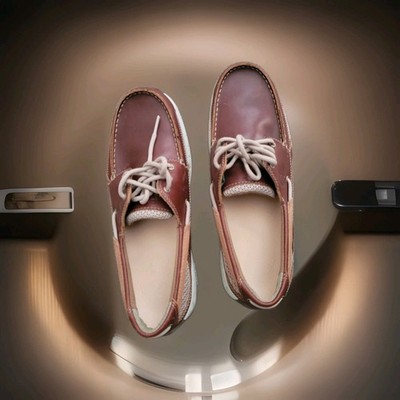 Dunham Captain Brown Leather Boat Shoes Men's Size 9D Comfort.