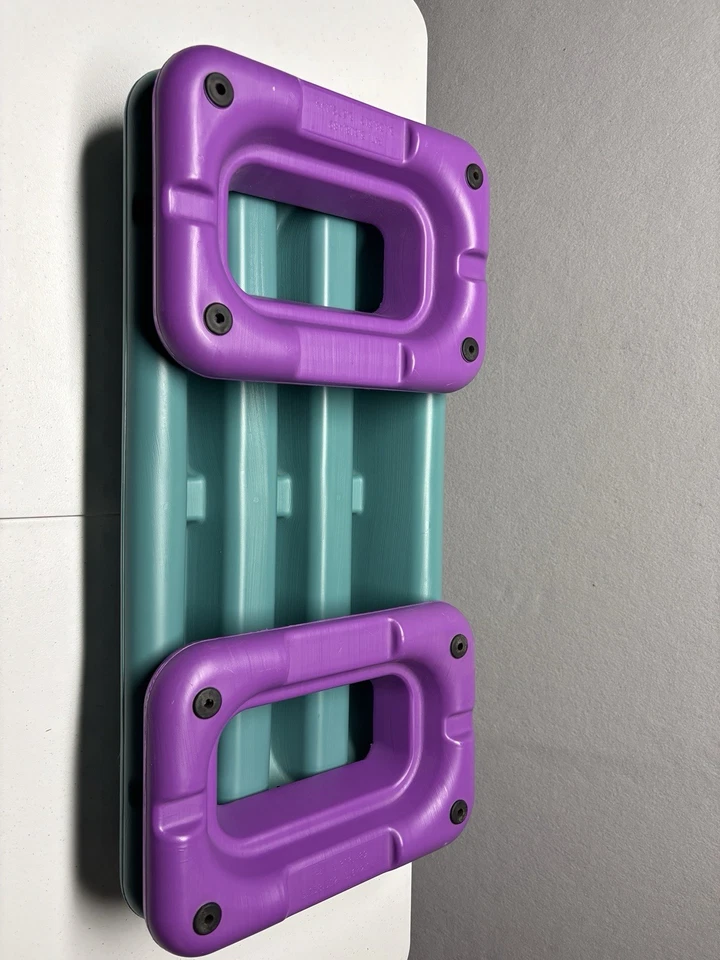 Plataforma aeróbica original The Step de colección verde púrpura Stepper con elevadores Foto 3 de 4