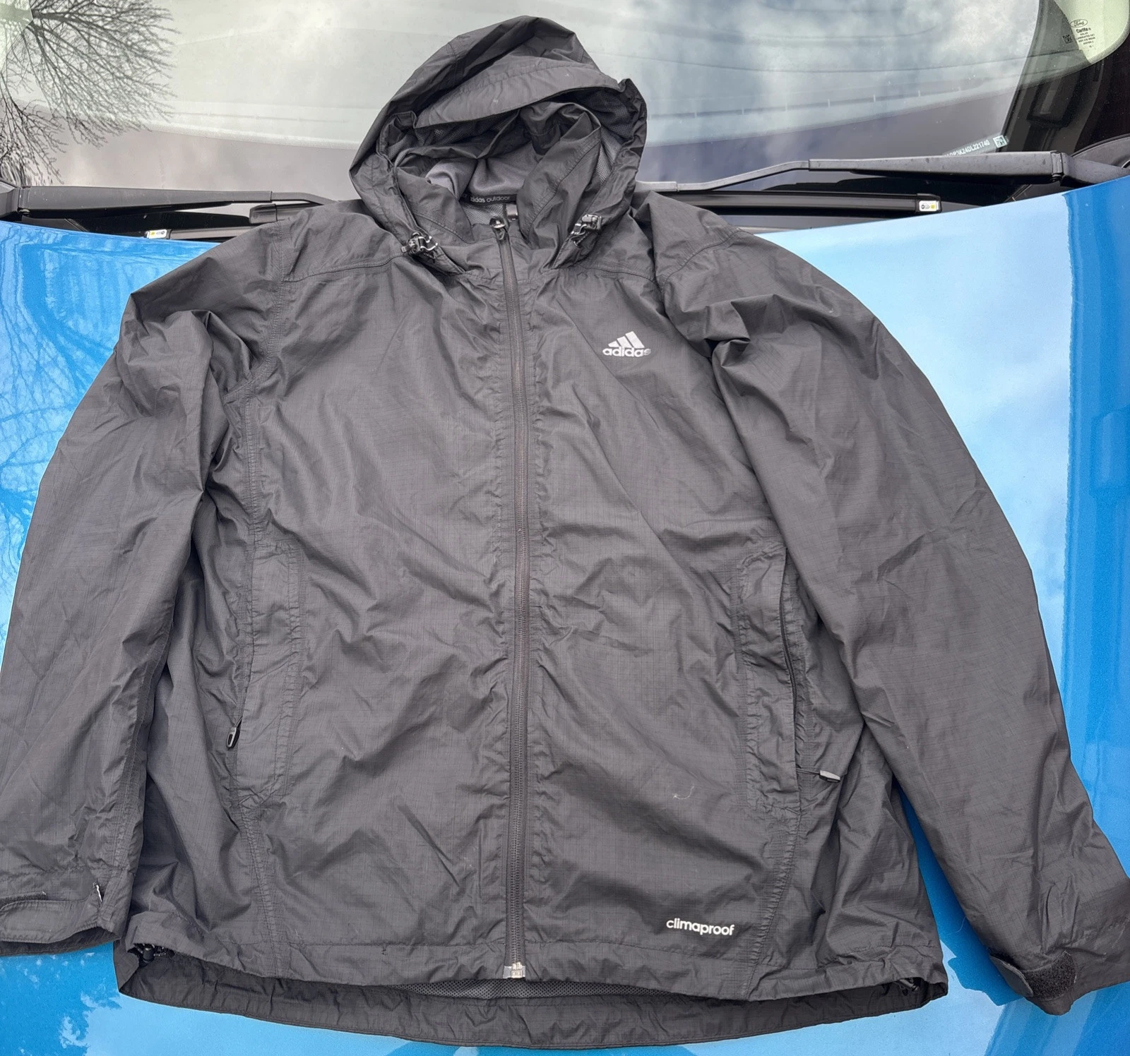 Adidas Black Rain Jacket windbreaker