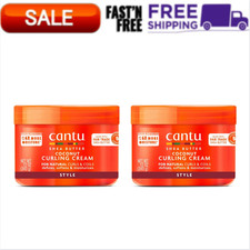 Cantu Coconut Curling Cream with Shea Butter for Natural Hair, 12 oz Pack Of 2 