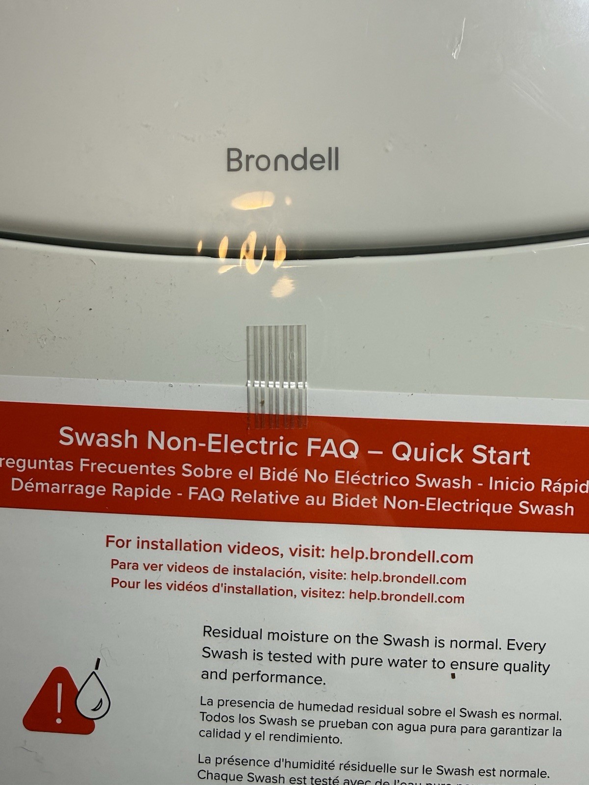 Brondell Eco-Seat Bidet Toilet Seat Non-Electric Elongated White S101