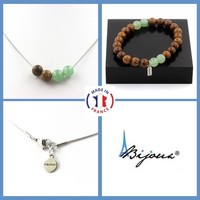Mineralien Und Edelsteine. Schmuckset Armband Halskette 4 Perlen Aventurin + B