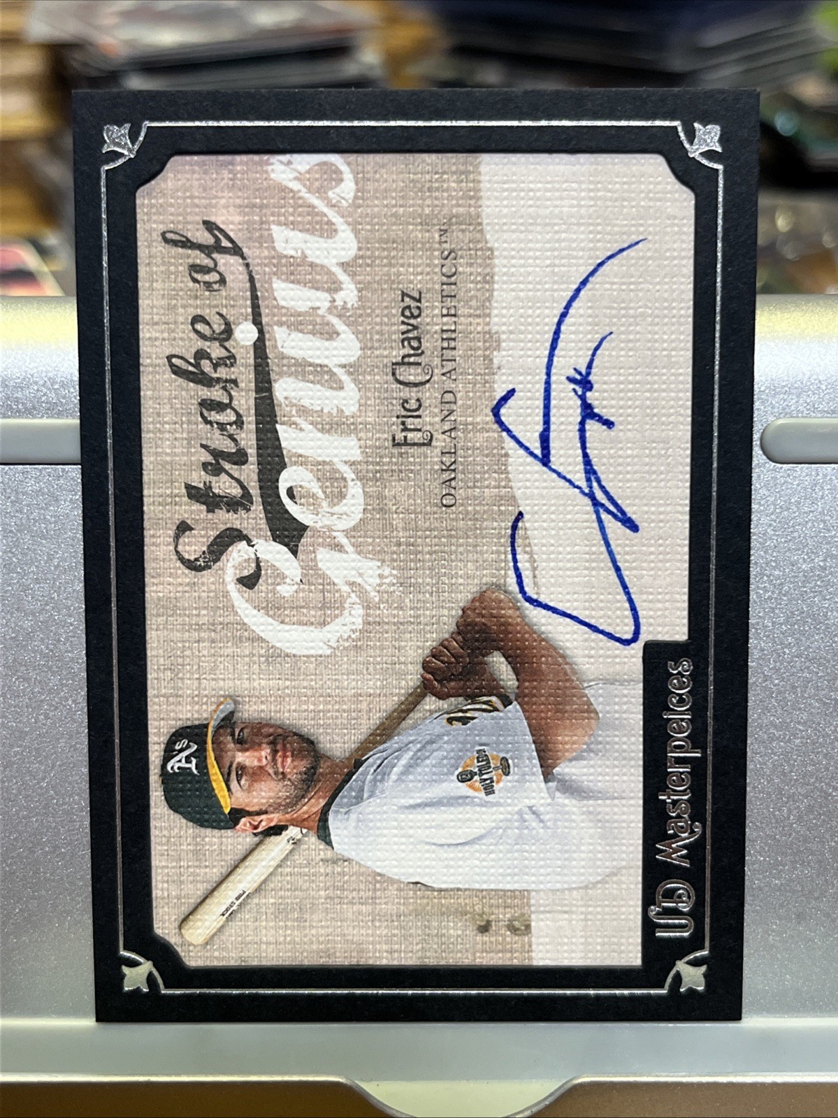 2007 Upper Deck Masterpieces Auto Stroke of Genius Eric Chavez Autograph A’s