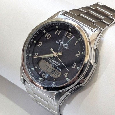 CASIO WAVE CEPTOR WVA-M630 Multi Band Blick dial Men's Watch From