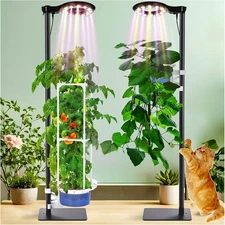 Indoor Plant Hydroponics Growing System Tower Kit with Grow light,Herb  
