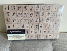 Recollections Rubber Stamp Set 68 pc. Wood Mounted Capitol  Lower Case Letters