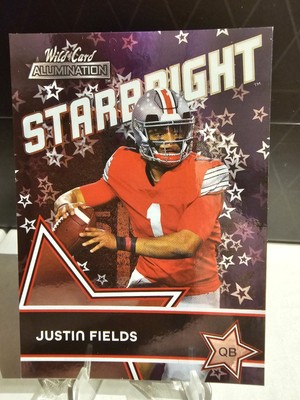 2021 Wild Card Alumination Starbright Purple #SB-3 Justin Fields