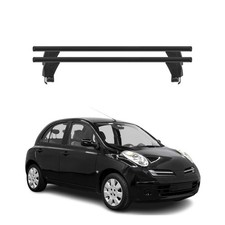 Menabo Dachträger Grundtäger für Nissan Micra 2002-2010 5tür 50kg Alu Schwarz 2x