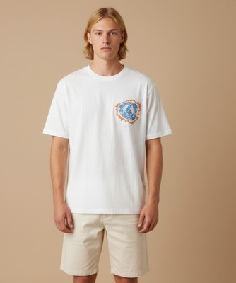 $42 Agtawh St Moritz Mens Time Peace Short Sleeve Tee Shirt