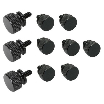 Vis à Main Moletées UNC6-32 (M3.5) – Lot De 10, Noir, Pour Montage PC, GPU, PSU, Watercooling