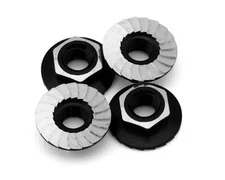 1UP Racing 4mm "Lockdown" Serrated Aluminum Wheel Nuts (Black) (4) 1UP870001