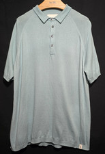 Peregrine Made in England 100% Cotton Jones Polo Shirt 2.0 Washed Denim - Sz L*