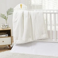  Gender Neutral Boho Bohemian Baby Girl Boy Nursery Crib 6-piece White Waffle