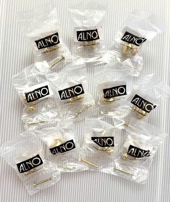 Lot of 11 New ALNO A1067-PB CREATIONS 7/8'' Cabinet Brass Knobs - Free Shipping