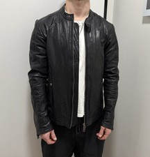 DDP Vintage 2000s Diesel Mens Leather Biker Moto Motorcycle Jacket y2k szie L