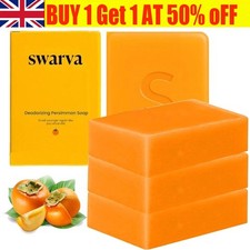 Swarva Persimmon Soap Bar Body Odor Control Deodorant Soap for Men & Women