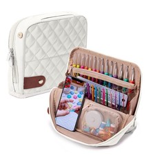 Empty Crochet Hook Case - Stand Up Organizer with 30 Slots for Hooks  Needle...