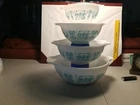 VTG Pyrex Amish Butterprint Cinderella Mixing Bowl Amish Print. Set Of 4