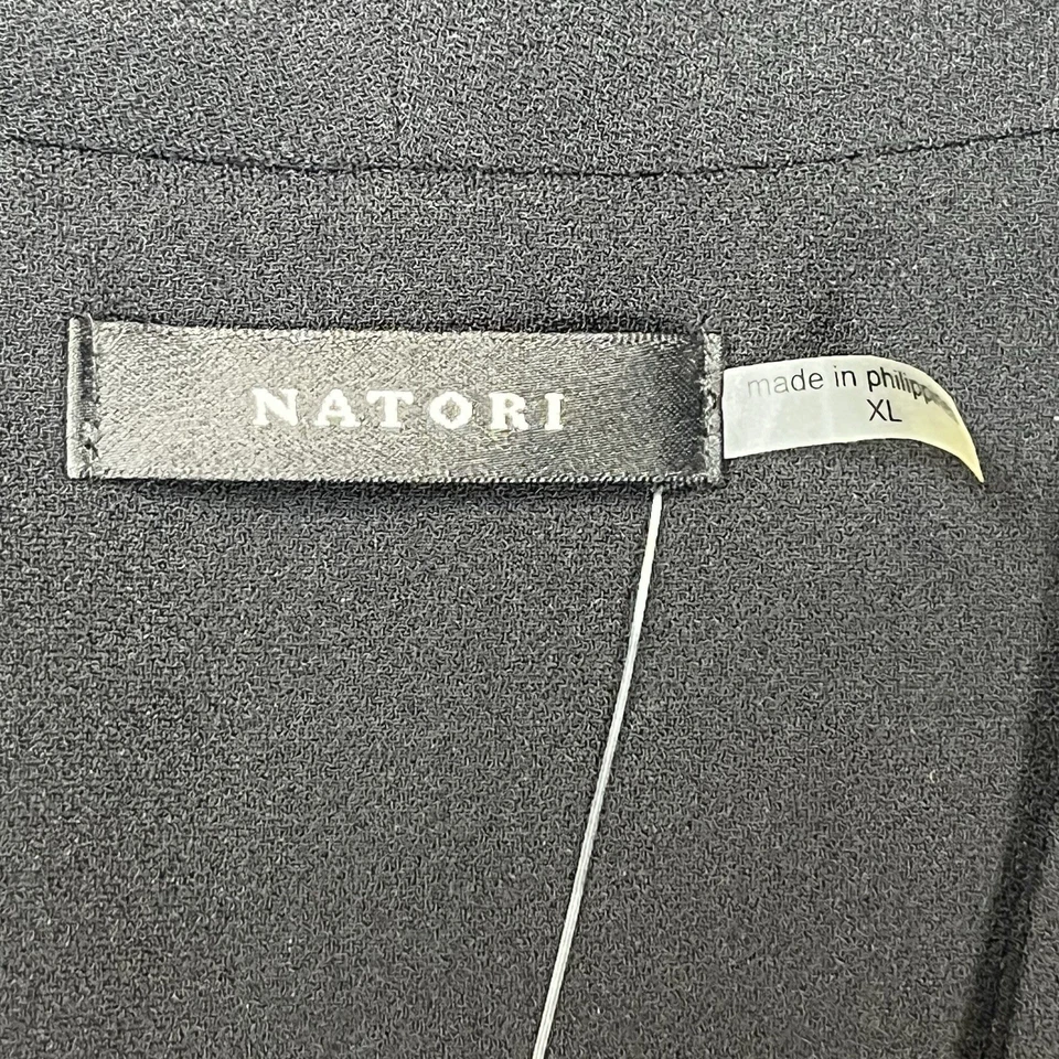 Nueva Chaqueta Blazer Natori Para Mujer Negra con Apliques de Dragón Abierta Manga Corta Talla XL Foto 3 de 4