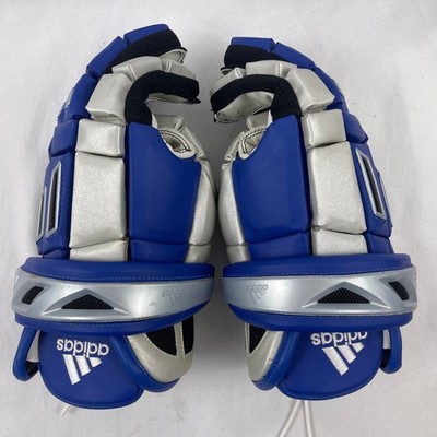 Adidas ClimaCool Lacrosse Gloves 13'' Blue Silver Protective Padded Gear
