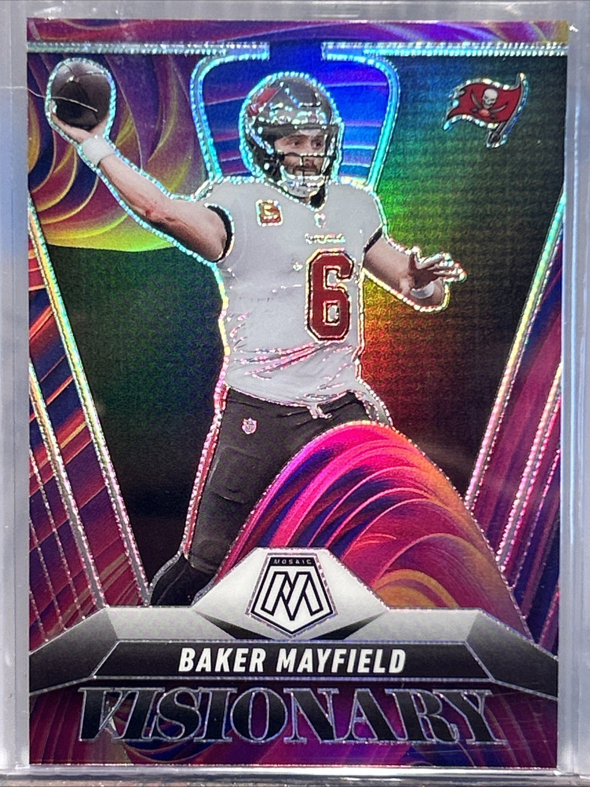 2025 Panini Mosaic Baker Mayfield Visionary #23 Case Hit SSP Buccaneers