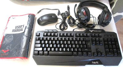 Havit Multi Function Backlit Keyboard HV-KB392L With Mouse/Headphones/Mouse Pad