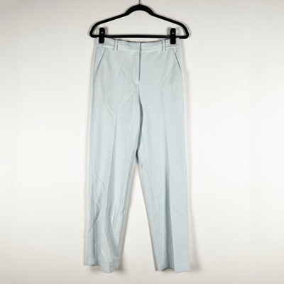 Babaton Aritzia Atelier Command Mid Rise Straight Leg Trouser Pants Light Blue 2