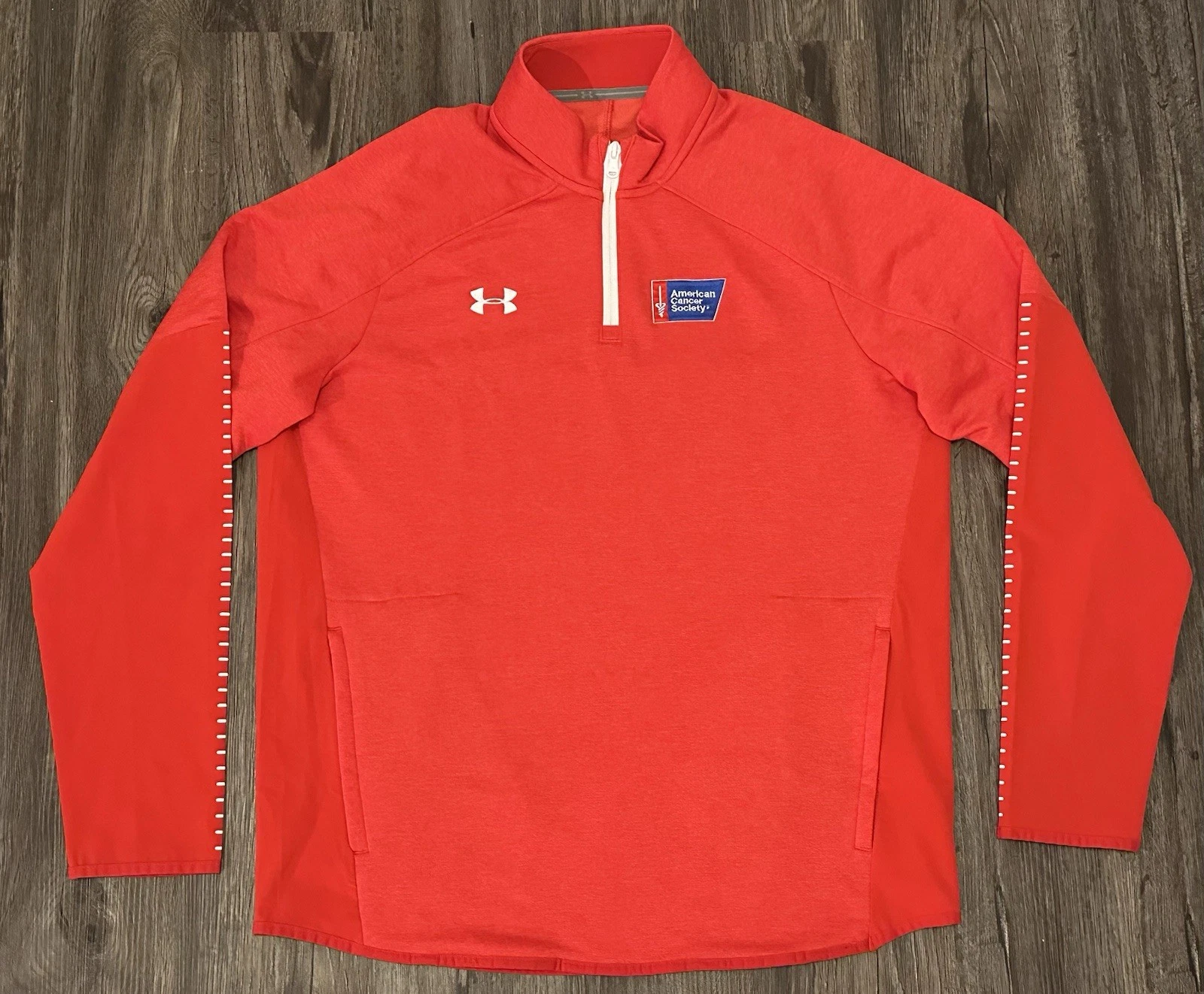 Men’s Under Armour American Cancer Society 1/4 Zip Performance Pullover- Large