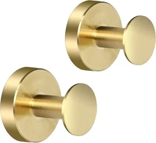 2 Pack Robe Towel Hook, Wall Mount Stainless Steel Wall Hook, Heavy Duty Clot