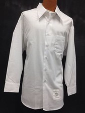SHIRT MENS LONG SLEEVE DRESS CASUAL WHITE COLLARED FORMAL SUIT 13 X 29 NEW NWT