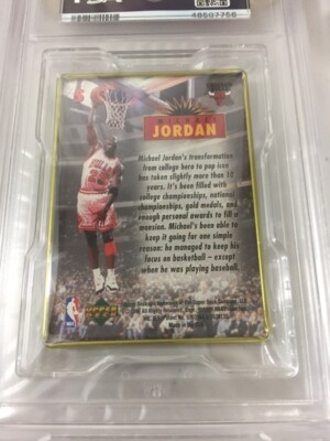 Michael Jordan Upper Deck Metal Set 5 1996 #5 PSA 7 NM Michael Jordan Upper Deck Metal Set 5 1996 #5 PSA 7 NM