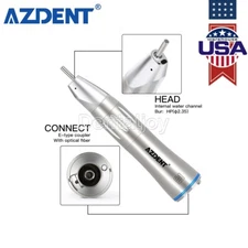 AZDENT Dental 1:1 Fiber Optic Low Speed Straight Handpiece Surgical External