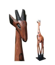 Holzgiraffe aus Afrika, Handarbeit, Afrika Deko, Giraffe Holz, 50-60cm
