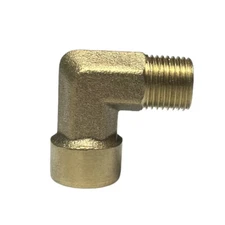 1/4” Male to 1/4” Female BSP 90 Degree Brass Elbow Pipe Fitting Adapter